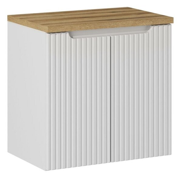Comad Závěsná skříňka pod umyvadlo Nova White II s deskou 60 cm bílá/dub evoke