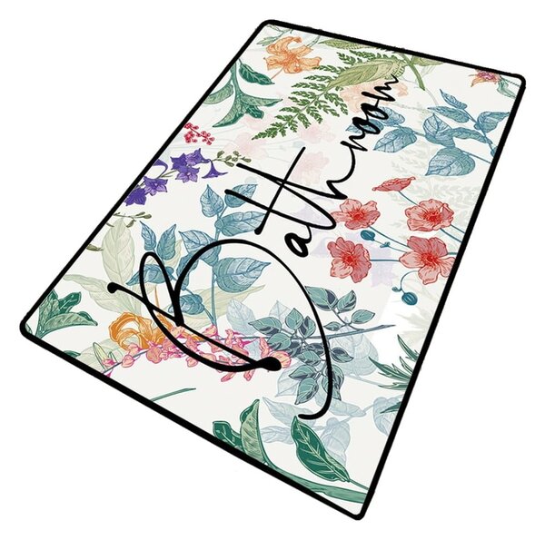 Koupelnová předložka 70x120 cm Green In Flower – Foutastic