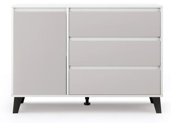 Komoda Borg 1d3s bílá / kašmír