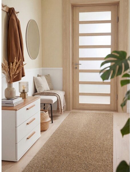 Světle hnědý pratelný běhoun 80x240 cm Rocco Caramel – Elle Decoration