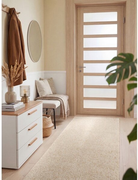 Krémový pratelný běhoun 80x240 cm Rocco Cream – Elle Decoration