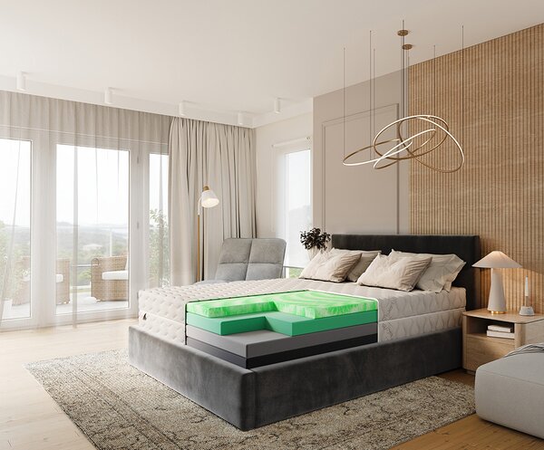 Luxusní pěnová matrace DREAMER SILVERCARE 80x200 cm 30 cm
