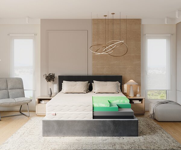 Luxusní pěnová matrace DREAMER SILVERCARE 80x200 cm 30 cm
