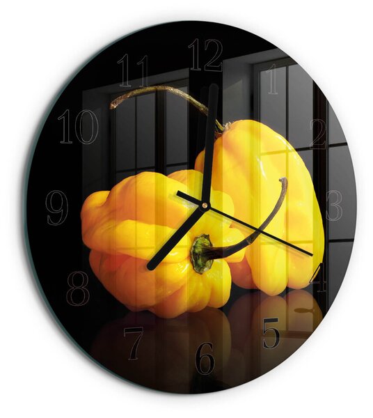 Skleněné nástěnné hodiny Pepř zsoc-fi30-00180913