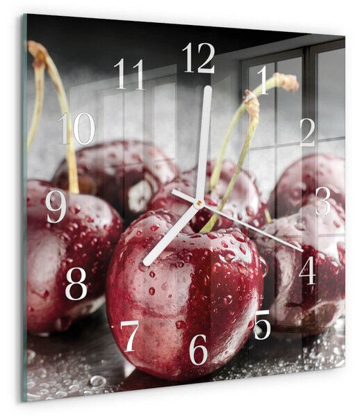 Skleněné hodiny Třešeň zskb-30x30-00059258