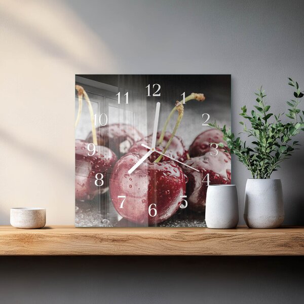 Skleněné hodiny Třešeň zskb-30x30-00059258