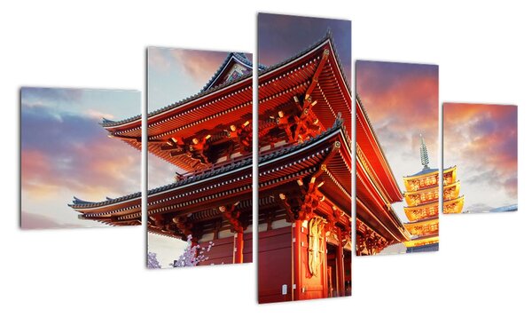 Obraz chrámu v Japonsku (125x70cm)