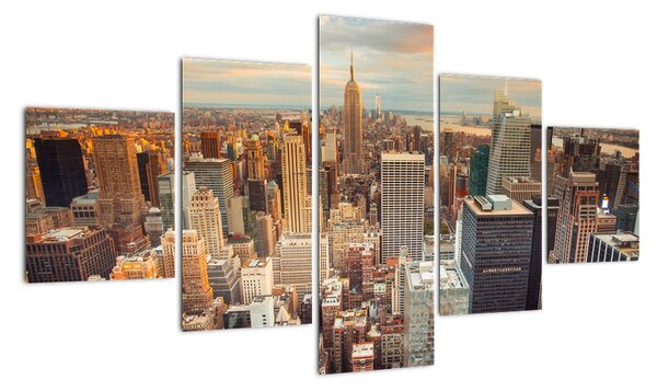 Moderní obraz do bytu - mrakodrapy (125x70cm)