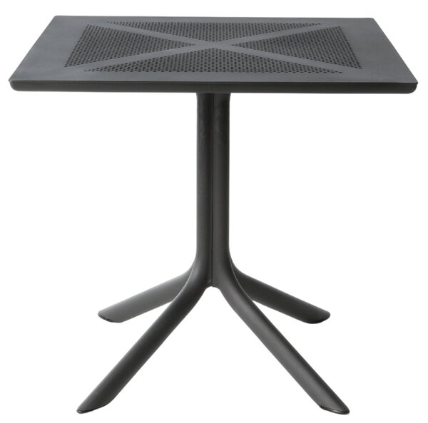Nardi Antracitově šedý plastový zahradní stůl Clip 80 x 80 cm