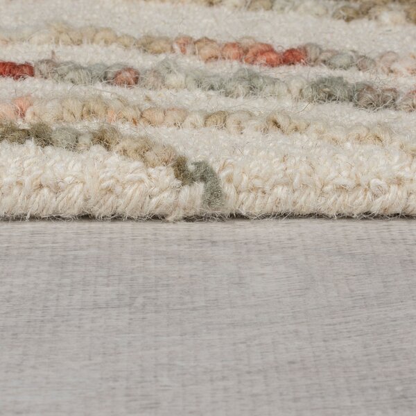 Flair Rugs, Kusový koberec Memphis Abstract Swirl Natural/Orange, 120x170, béžová, ložnice
