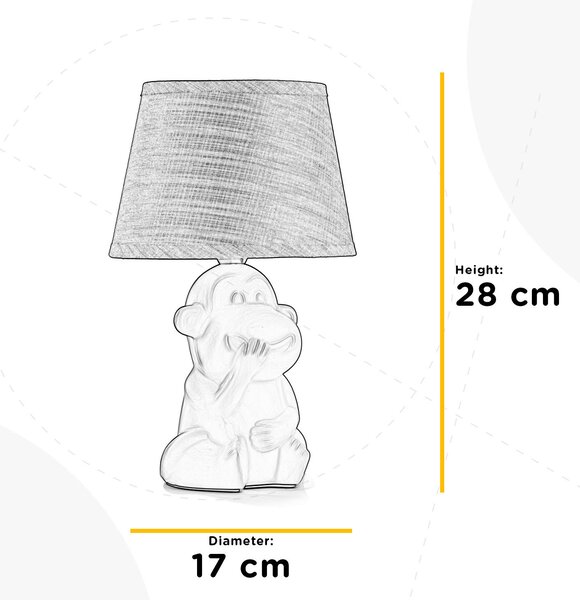 DĚTSKÁ STOLNÍ LAMPIČKA, 17/28 cm - Online Only svítidla, Online Only