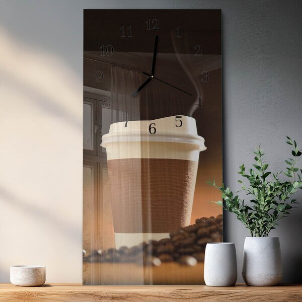 Skleněné hodiny vertikální Džbánek zsppc-30x60-00173618