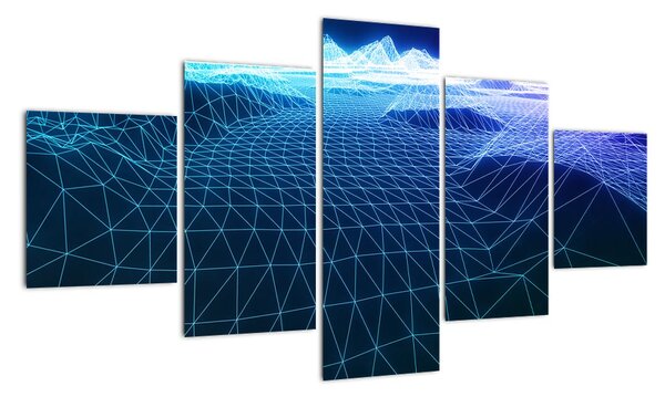 Digitální svět - moderní obraz do bytu (125x70cm)