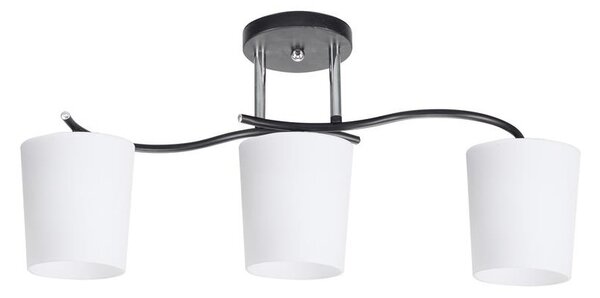 Lustr na tyči ESNYR 3xE27/40W/230V černá/bílá