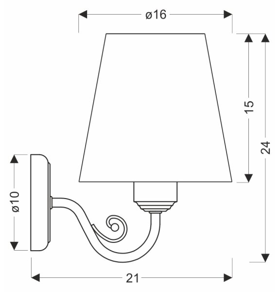 Nástěnná lampa FIREZ 1xE27/40W/230V bílá/šedá