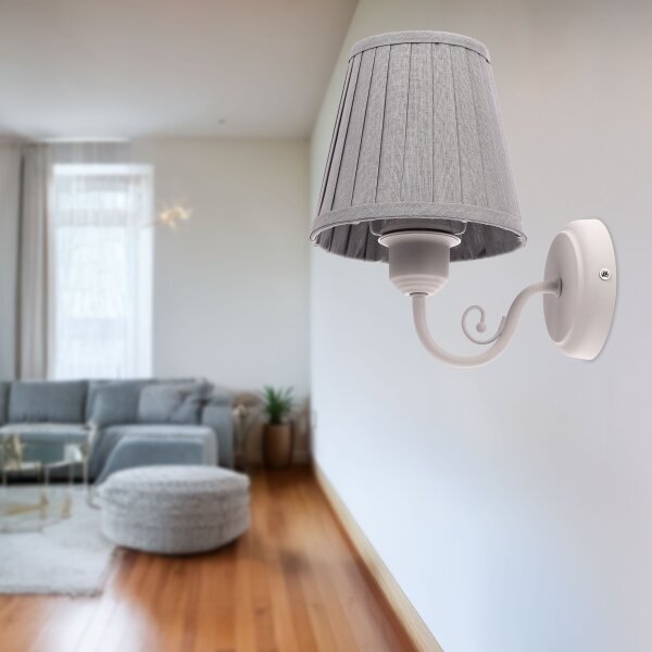 Nástěnná lampa FIREZ 1xE27/40W/230V bílá/šedá