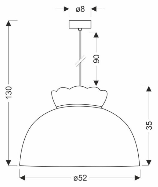 Lustr na lanku ROSSINI 1xE27/40W/230V