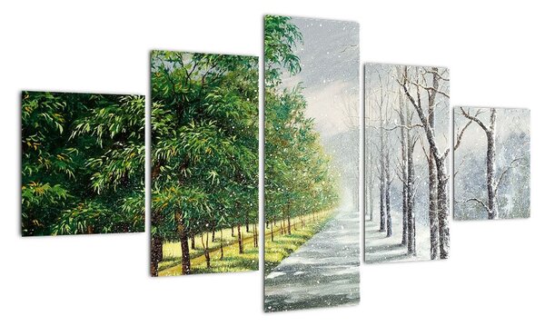 Obraz - léto a zima (125x70cm)