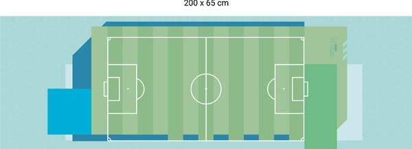 FUGU Fotbal světlá- ochrana na stěnu za postel Football light Varianta ochrany zdi: Delší strana postele 200x65 cm