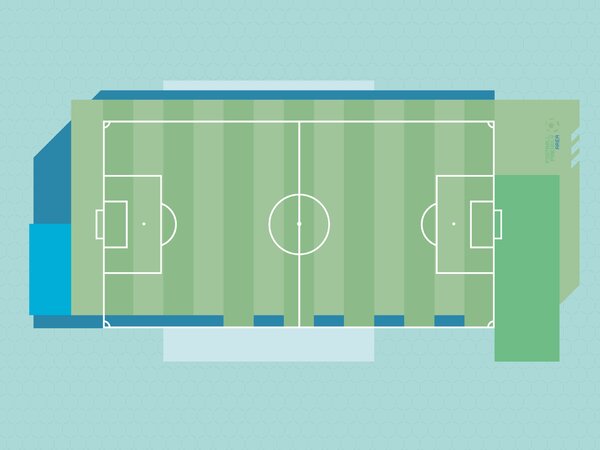 FUGU Fotbalová tapeta - Football friendly area light Materiál: Digitální eko vlies - klasická tapeta nesamolepicí