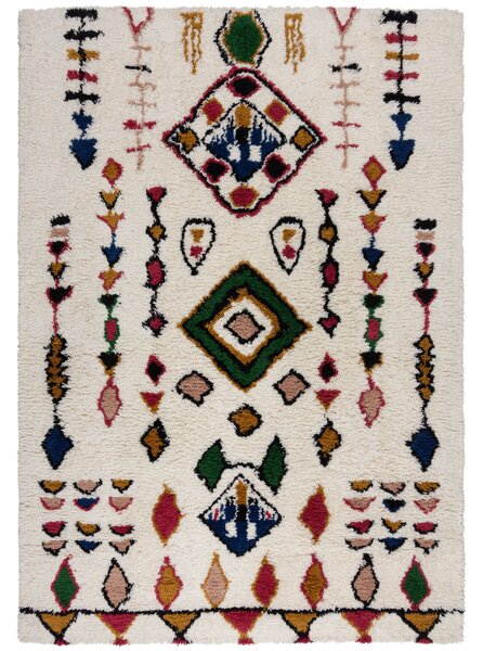 Flair Rugs, Kusový koberec Moroccan Fes Shaggy Multi, 120x170, vícebarevná, ložnice