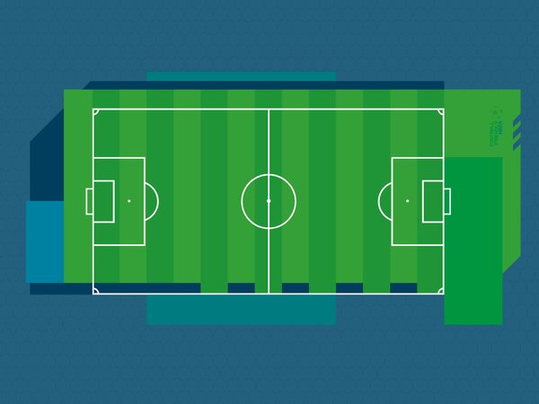 FUGU Fotbalová tapeta - Football friendly area dark Materiál: Digitální eko vlies - klasická tapeta nesamolepicí