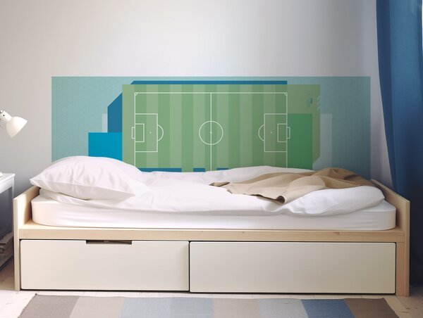 FUGU Fotbal světlá- ochrana na stěnu za postel Football light Varianta ochrany zdi: Delší strana postele 200x65 cm