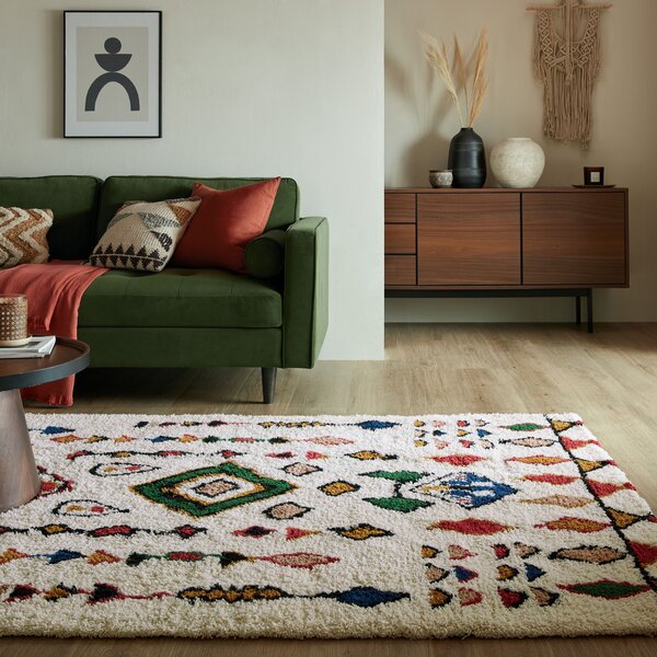 Flair Rugs, Kusový koberec Moroccan Fes Shaggy Multi, 120x170, vícebarevná, ložnice