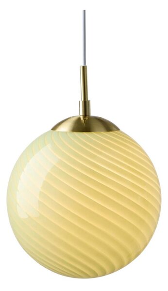 Halo Design 748525 - Lustr na lanku CANDY 1xE27/25W/230V pr. 25 cm zelená/mosaz