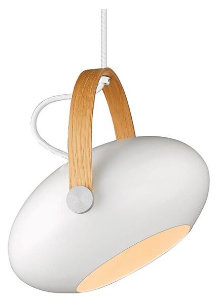Halo Design 734337 - Lustr na lanku DC 1xE27/40W/230V pr. 26 cm bílá/dub