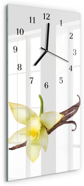 Skleněné hodiny vertikální Lilie zsppc-30x60-00171133