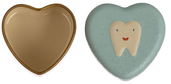Kovová krabička na zoubky Heart Mint