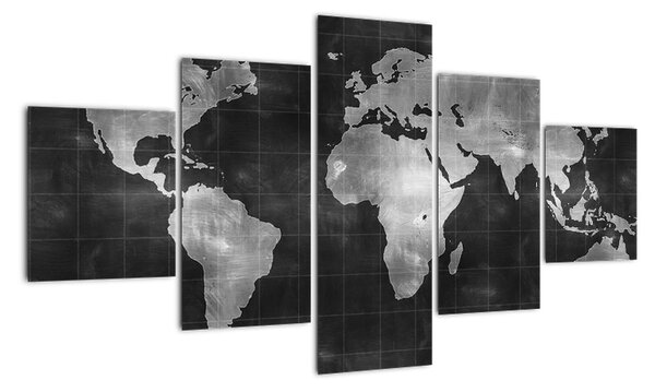 Obraz mapa světa (125x70cm)