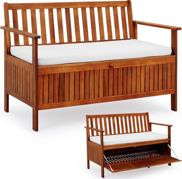Deuba Zahradní lavice s úložným boxem - 120 cm x 59 cm x 90 cm