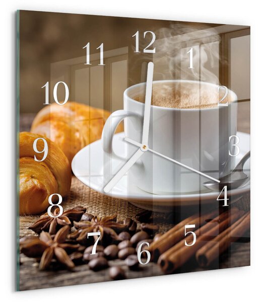 Skleněné hodiny Skořicový anýz zskb-30x30-00058586