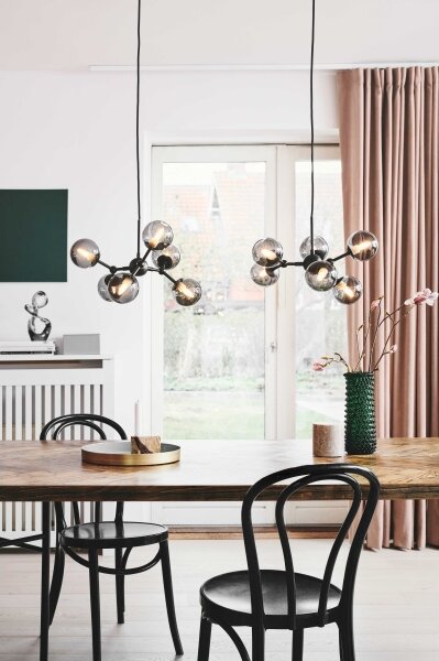Halo Design 736553 - Lustr na lanku ATOM 6xG9/28W/230V pr. 45 cm černá/k. černá