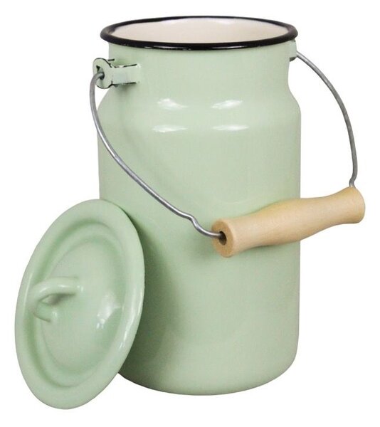 Smaltovaná konev na mléko Emils Green 2 l