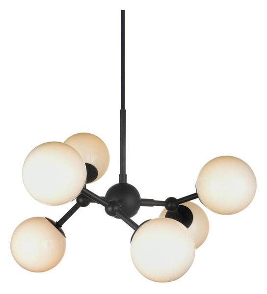 Halo Design 736546 - Lustr na lanku ATOM 6xG9/28W/230V pr. 45 cm černá/bílá