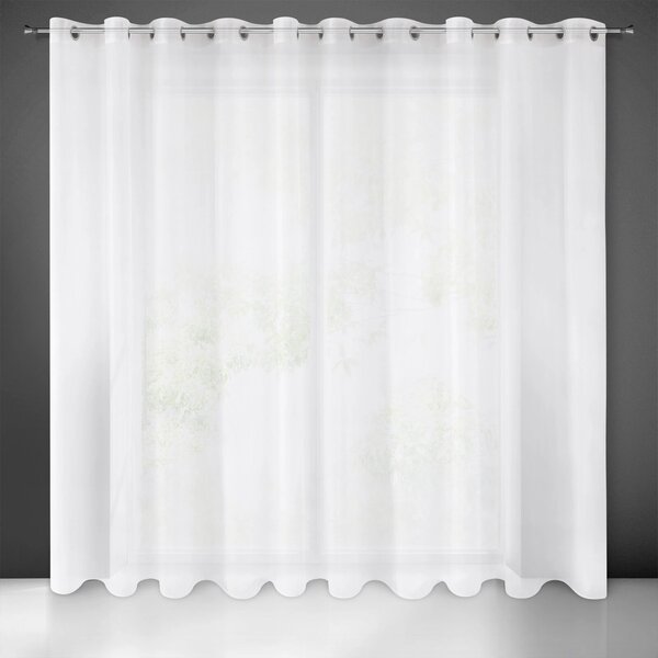 ZÁCLONA NA KROUŽCÍCH ESEL 350X250 CM BÍLÁ BX