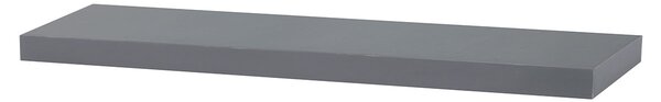 Polička nástěnná 80 cm, MDF, barva šedý vysoký lesk, baleno v ochranné fólii