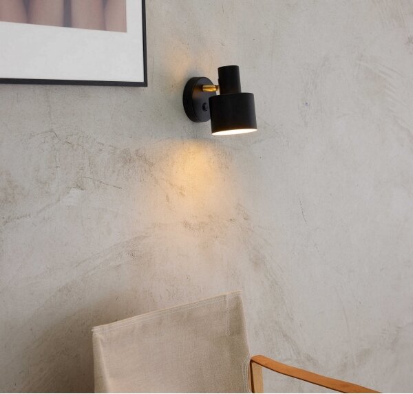 Halo Design 746880 - Nástěnné bodové svítidlo VOGUE 1xE27/40W/230V černá/mosaz