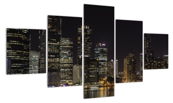 Obraz nočního velkoměsta (125x70cm)