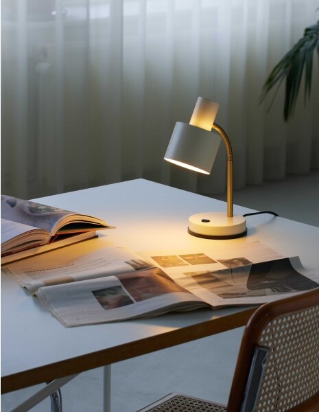 Halo Design 746910 - Stolní lampa VOGUE 1xE27/40W/230V krémová/mosaz