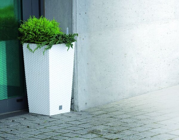 Prosperplast Květináč RATO SQUARE s vkladem 26,5 cm - barva: antracit