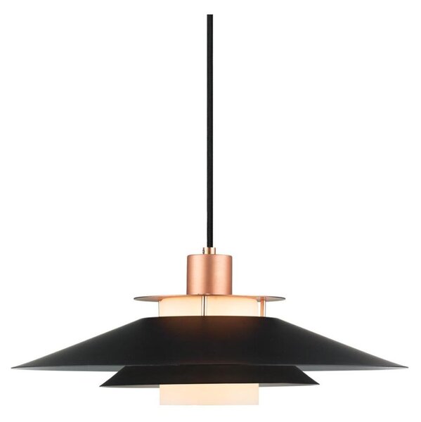 Halo Design 990785 - Lustr na lanku RIVOLI 1xE27/40W/230V pr. 40 cm černá/měděná