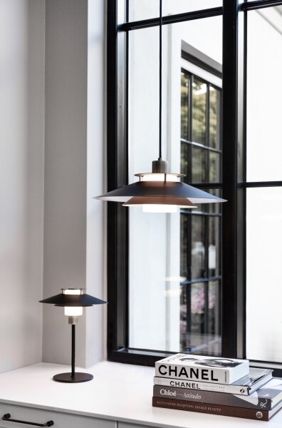 Halo Design 990785 - Lustr na lanku RIVOLI 1xE27/40W/230V pr. 40 cm černá/měděná