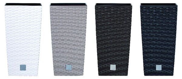 Prosperplast Květináč RATO SQUARE s vkladem 26,5 cm - barva: antracit