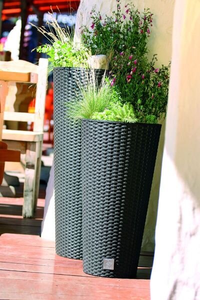 Prosperplast Květináč RATO TUBUS s vkladem 40 cm - barva: antracit