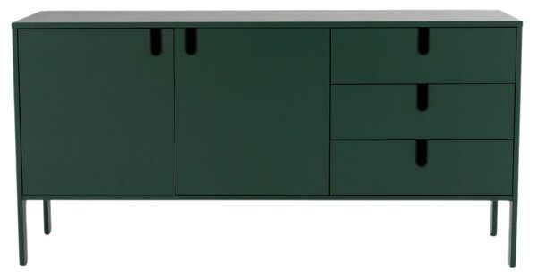 Matně zelená lakovaná komoda Tenzo Uno 171 x 46 cm