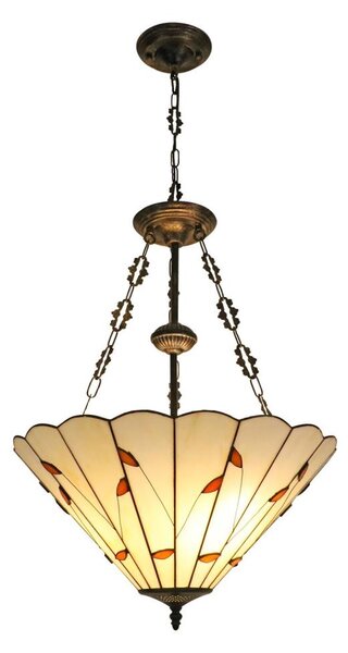 Brilagi - Tiffany vitrážový lustr na řetězu FOLIA 3xE27/60W/230V pr. 50 cm